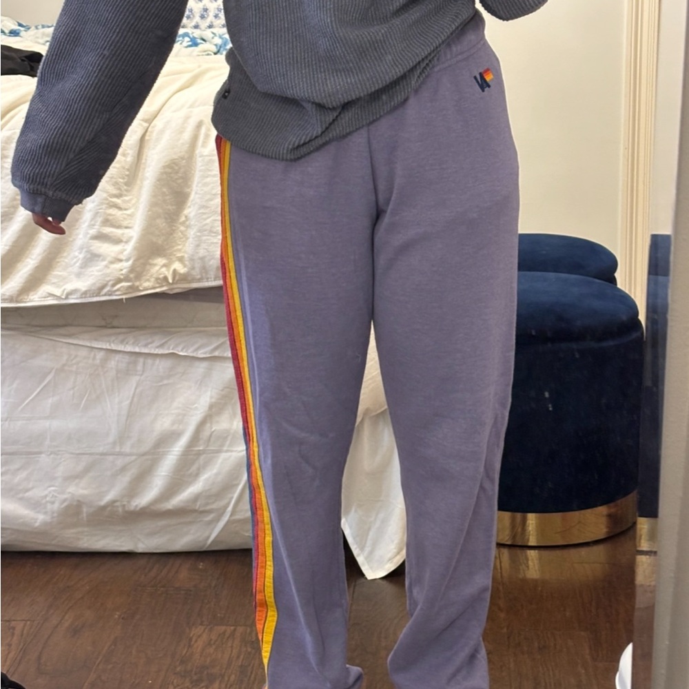 Aviator Nation Lavender Rainbow Sweatpants